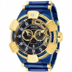 Invicta Men's 32834 Jason Taylor Quartz Multifunction Blue, Gold Dial Watch