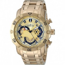 Invicta Men's Pro Diver Quartz Watch with Stainless-Steel Strap, Gold, 26.1 (Model: 22761)