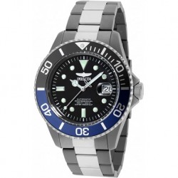 Invicta Men's 45mm Pro Diver Automatic All Titanium Black Dial Blue Black Bezel Watch (36363)
