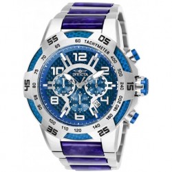 Invicta Men's 51mm Speedway Blue Dial Two Tone Tortoise Blue Bracelet Watch (Model: 25503)
