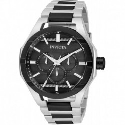 Invicta Men's Bolt Quartz Watch with Stainless Steel Strap, Silver and Black, 26 (Model: 31828)