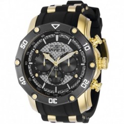 Invicta Men's Pro Diver Stainless Steel Quartz Watch with Silicone Strap, Black, 26 (Model: 37717)