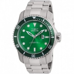 Invicta 20096 Men's Pro Diver Stainless Steel Green Dial and Bezel Watch