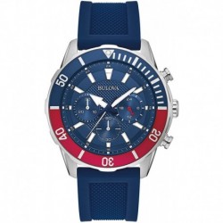 Bulova Men's Sport Chronograph Silicone Strap Watch