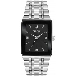 Bulova Men's Analogue Analog Quartz Watch with Stainless Steel Strap 96D145