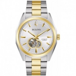 Bulova Men's Surveyor Automatic Watch with Stainless Steel Strap, Multicolour, 21 (Model: 98A284)