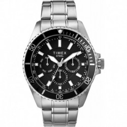 Timex Men's Dress Analog 44mm Stainless Steel Multifunction Bracelet Watch