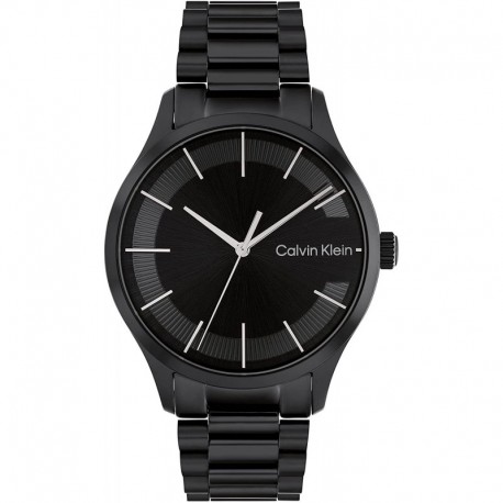Calvin Klein Stainless Steel Quartz Watch with Ionic Plated Black Steel Strap, 20 (Model: 25200040)