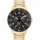Calvin Klein Men's Stainless Steel Quartz Watch with Ionic Light Gold Plated Steel Strap, 22 (Model: 25200116)