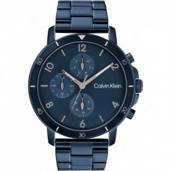 Calvin Klein Men's Stainless Steel & Aluminium Quartz Watch with Ionic Plated Blue Steel Strap, 23 (Model: 25200068)
