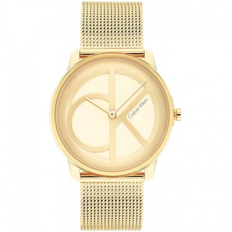 Calvin Klein Stainless Steel Quartz Watch with Ionic Thin Gold Plated 1 Steel Strap, 18 (Model: 25200034)