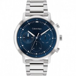 Calvin Klein Men's Quartz Watch with Stainless Steel Strap, Silver, 22 (Model: 25200063)