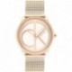Calvin Klein Stainless Steel Quartz Watch with Ionic Plated Carnation Gold Steel Strap, 18 (Model: 25200035)