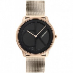 Calvin Klein Stainless Steel Quartz Watch with Ionic Plated Carnation Gold Steel Strap, 20 (Model: 25200029)