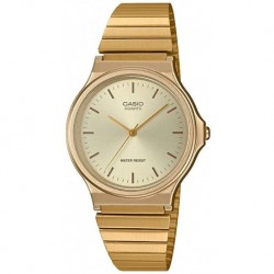 Casio Men's Casual Classic Stainless Steel Quartz Stainless-Steel Strap, Gold, 18.8 Watch (Model: MQ-24G-9ECF)