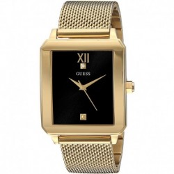 GUESS 35mm Stainless Steel Rectangular Watch with Diamond Markers