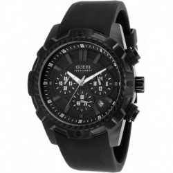 Guess Men's Chronograph Black Rubber and Dial