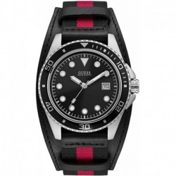 GUESS Factory Men's Red and Black Cuff Watch, NS