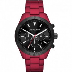 Michael Kors Men's Layton Quartz Watch with Stainless Steel Strap, Red, 22 (Model: MK8926)