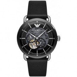 Emporio Armani Men's Multifunction Dress Watch with Leather Band