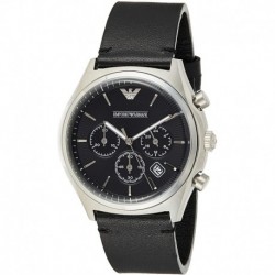 Emporio Armani Men's AR1975 Dress Black Leather Quartz Watch