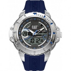 Reloj CAT Watches Men's 'Anadigit' Quartz Stainless Steel and Rubber Casual, Color:Blue (Model: MA14526136)