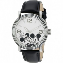 Disney Men's W001856 Mickey Mouse Analog Display Analog Quartz Black Watch