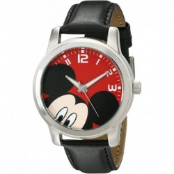Disney Unisex W001842 Mickey Mouse Analog Display Analog Quartz Black Watch