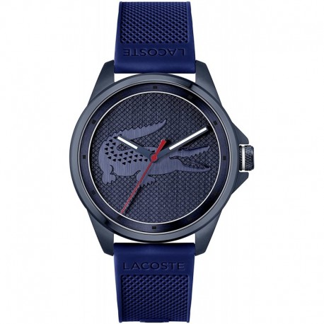 Lacoste Men's Le Croc Stainless Steel Quartz Watch with Silicone Strap, Blue, 20 (Model: 2011174)