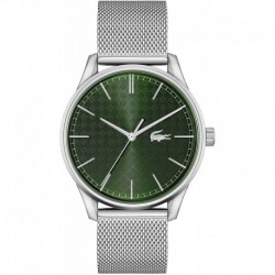 Lacoste Men's Vienna Quartz Watch with Stainless Steel Strap, Silver, 20 (Model: 2011189)