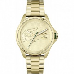 Lacoste Men's Quartz Watch with Stainless Steel Strap, Gold Plated, 20 (Model: 2011133)