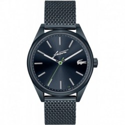 Lacoste Men's Quartz Watch with Stainless Steel Strap, Ionic Plated Blue, 20 (Model: 2011145)