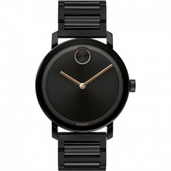 Movado Men's Bold Evolution Swiss Quartz Watch with Stainless Steel Strap, Black, 21 (Model: 3600752)