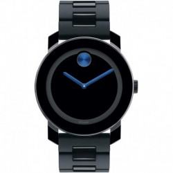 Movado Men's BOLD TR90 Watch with a Sunray Dot Black Dial, Black/Blue (Model 3600099)