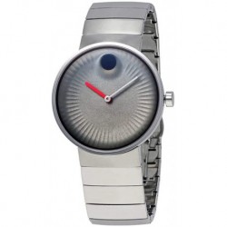 Movado Edge Grey Dial Stainless Steel Mens Watch 3680008