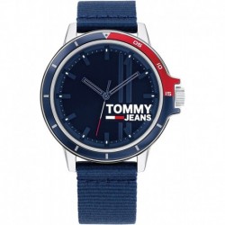 Tommy Hilfiger Jeans Men's Quartz Plastic and Nylon Strap Watch (Model: 1791924)