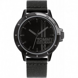 Tommy Hilfiger Jeans Men's Quartz Brass & Aluminum and Nylon Strap Watch (Model: 1791923)