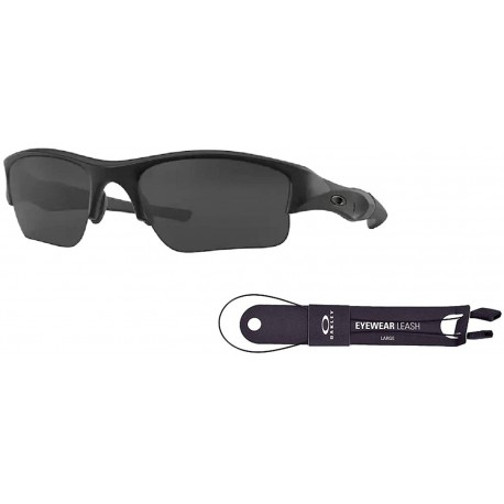 Oakley Flak Jacket XLJ OO9009 Rectangle Sunglasses for Men + BUNDLE with Oakley Accessory Leash Kit