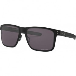 Oakley Holbrook Metal Sunglasses Matte Black with Prizm Grey Lens + Sticker