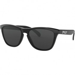 Oakley Frogskins Sunglasses Polished Black with Grey Lens + Sticker