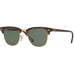 Ray-Ban RB3016 Clubmaster Sunglasses (49 mm, Tortoise Frame Solid Polarized Lens)