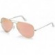 Ray-Ban Aviator Sunglasses Matte Silver/Pink Mirror (019/Z2) 55mm (SMALL SIZE)