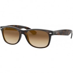 Ray-Ban womens Rb2132 New Wayfarer sunglasses, Light Havana Frame Brown Gradient Lens 710/51, Medium US