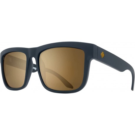 SPY Spy Discord 183182973417 57MM Soft Matte Black / Happy Bronze WGold Mirror Rectangle Sunglasses for Men + BUNDLE with Designer iWear Complimentary