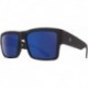SPY Cyrus Square Sunglasses for Men + BUNDLE with Designer iWear Complimentary Eyewear Kit (Matte Black / Happy Dark Gray Green Polarized with Dark Bl