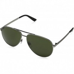 Gafas Gucci Men,Women GG0137S 61 Gunmetal/Green Sunglasses 61mm