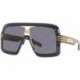 Gucci GG 0900S 001 Black Plastic Oversized Sunglasses Grey Mirror Lens