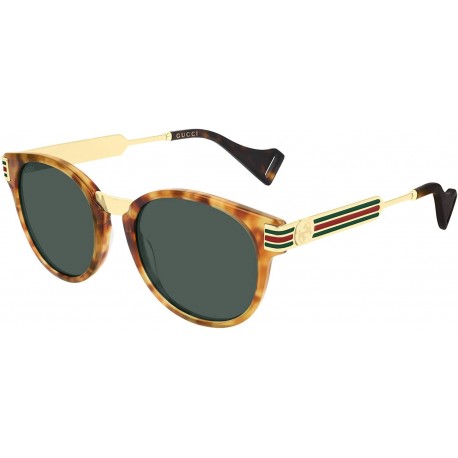 Gucci sunglasses (GG-0586-S 002) Havana - Gold - Grey green lenses