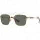 Persol PO2487S Polarized Rectangular Sunglasses, Gold/Havana, 55mm
