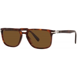 Gafas Persol PO3273S Polarized Rectangular Sunglasses, Havana, 55mm